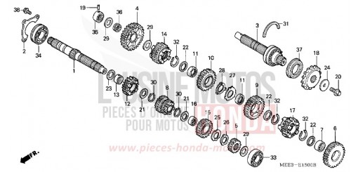 BOITE DE VITESSES CBR600RR3 de 2003